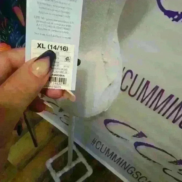 Cat and Jack girls bathing suit top tankini top size extra large 14-16 new w tag - Picture 4 of 5